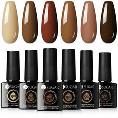 6 Colors Gel Polish Set Coffee Day 7ml Gel Nail Polish UR SUGAR 