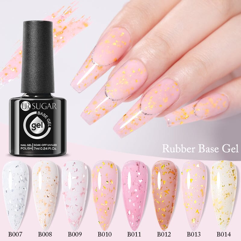 Gold Glitter Rubber Base Gel 7ml Clearance UR SUGAR 