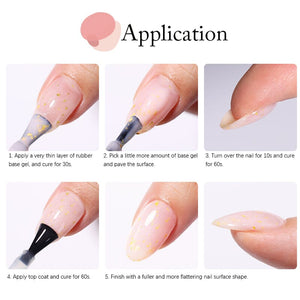Gold Glitter Rubber Base Gel 7ml Clearance UR SUGAR 