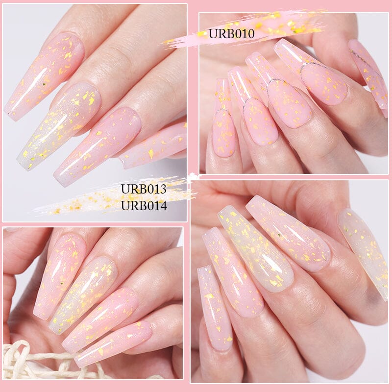 Gold Glitter Rubber Base Gel 7ml Clearance UR SUGAR 