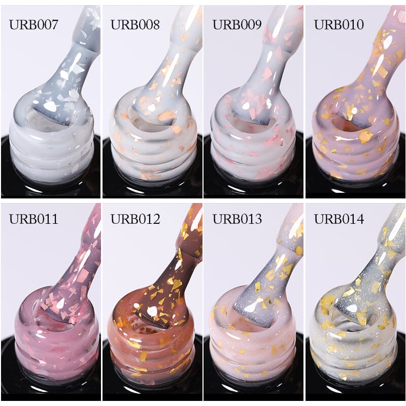 Gold Glitter Rubber Base Gel 7ml Clearance UR SUGAR 