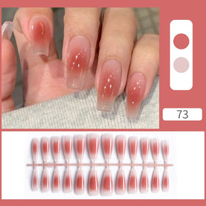 24pcs Press on Nails Gradient Nails Fake Nail Tips Nail Tips No Brand 