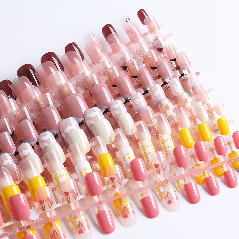 24pcs Press on Nails Gradient Nails Fake Nail Tips Nail Tips No Brand 