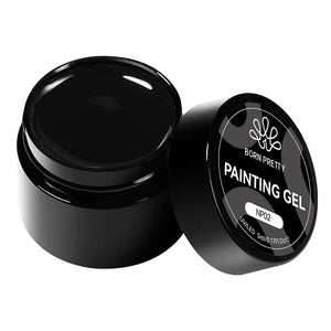 2 in 1 Painting Gel NP02 Black 5ml Gel Nail Polish BORN PRETTY 