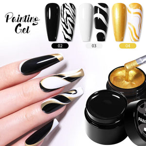 2 in 1 Painting Gel NP04 Gold 5ml Gel Nail Polish BORN PRETTY 