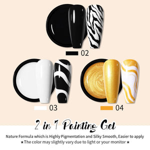 2 in 1 Painting Gel NP04 Gold 5ml Gel Nail Polish BORN PRETTY 