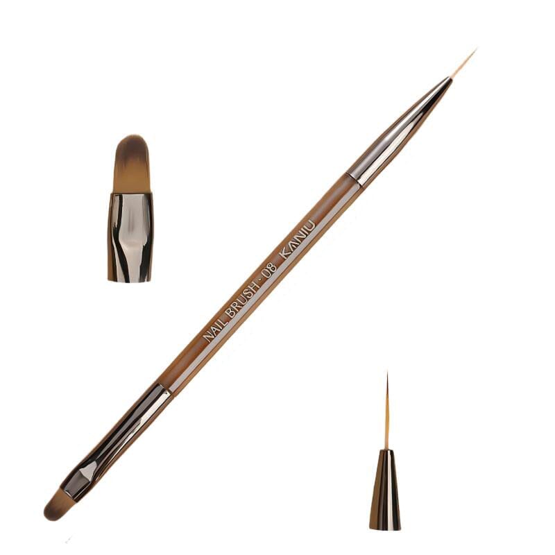 Transparent Coffee Handle UV & Liner Brush Tools & Accessories No Brand 