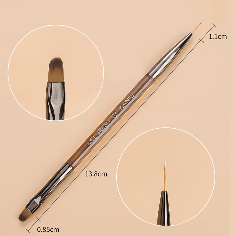 Transparent Coffee Handle UV & Liner Brush Tools & Accessories No Brand 