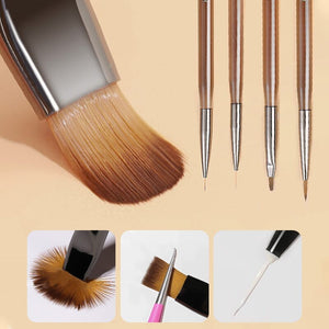Transparent Coffee Handle Ombre Brush Tools & Accessories No Brand 