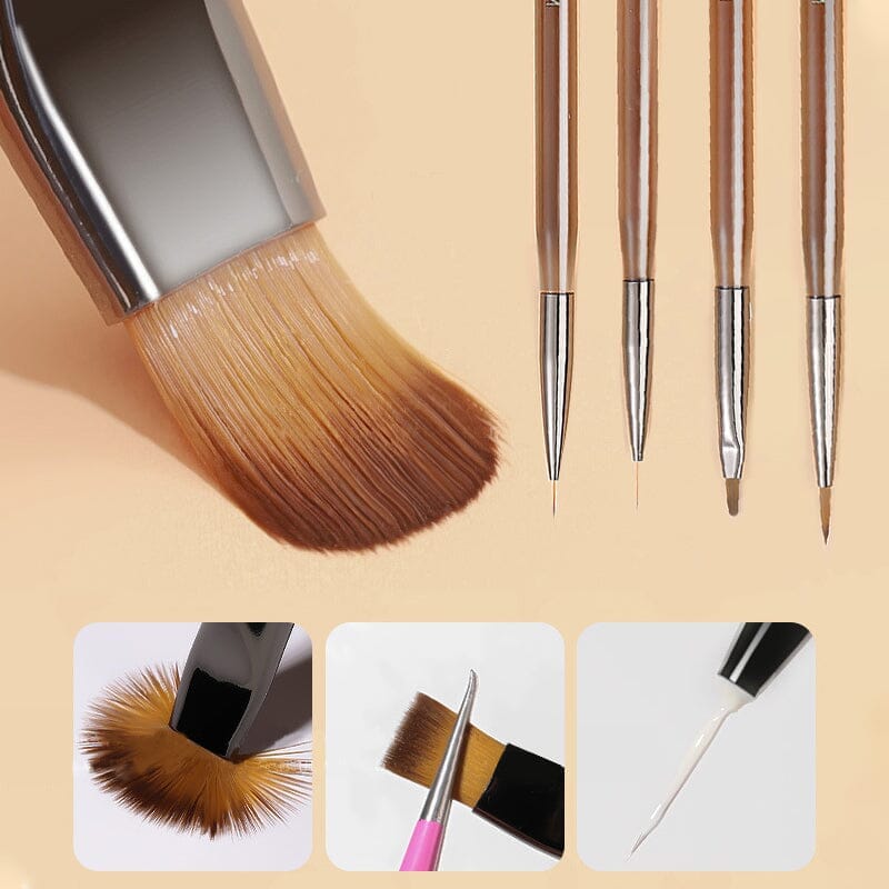 Transparent Coffee Handle Ombre Brush Tools & Accessories No Brand 