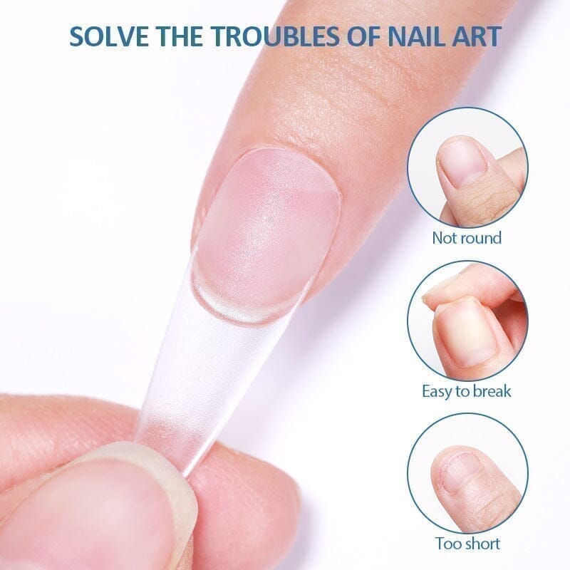 120pcs Oval Half Matte Clear False Nail Tips 06 Nail Tips KOSKOE 