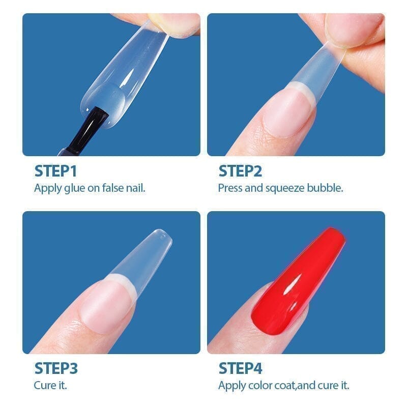 120pcs Stiletto Full Cover Clear False Nail Tips 01 Nail Tips KOSKOE 