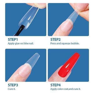 120pcs Stiletto Full Cover Clear False Nail Tips 01 Nail Tips KOSKOE 