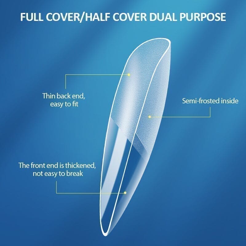 120pcs Coffin Half Matte Clear False Nail Tips 08 Nail Tips KOSKOE 