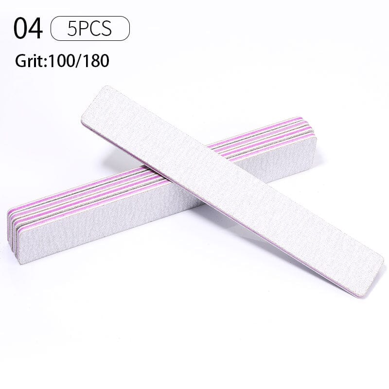 5pcs Nail Files Set 100/180 Tools & Accessories No Brand 04 