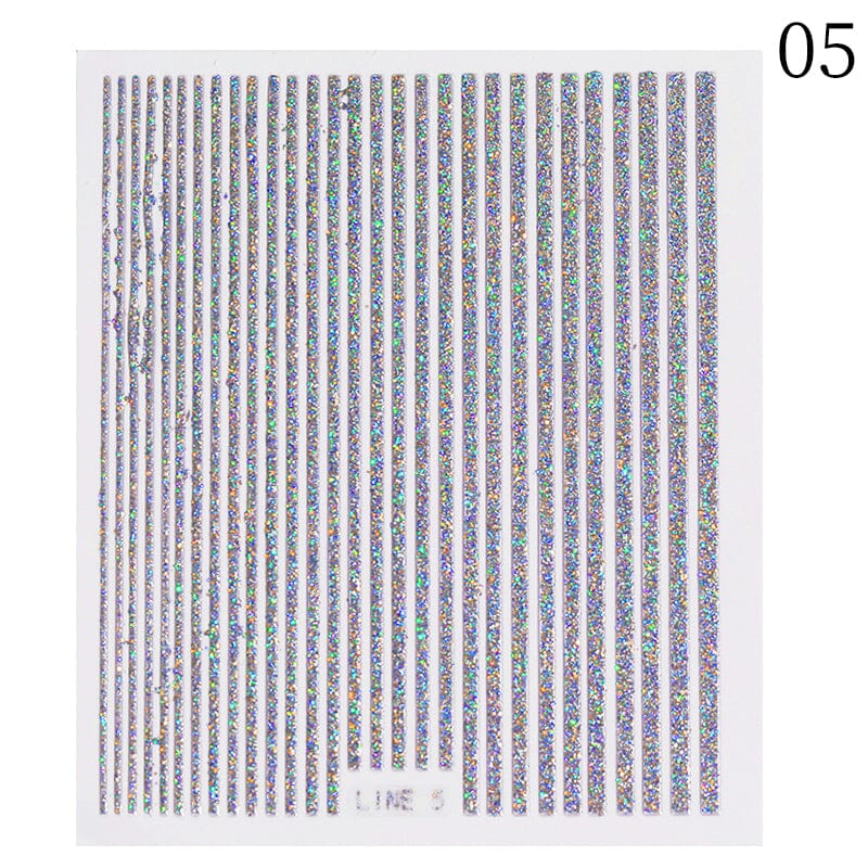 Glitter Line 3D Nail Sticker Clearance No Brand 05 