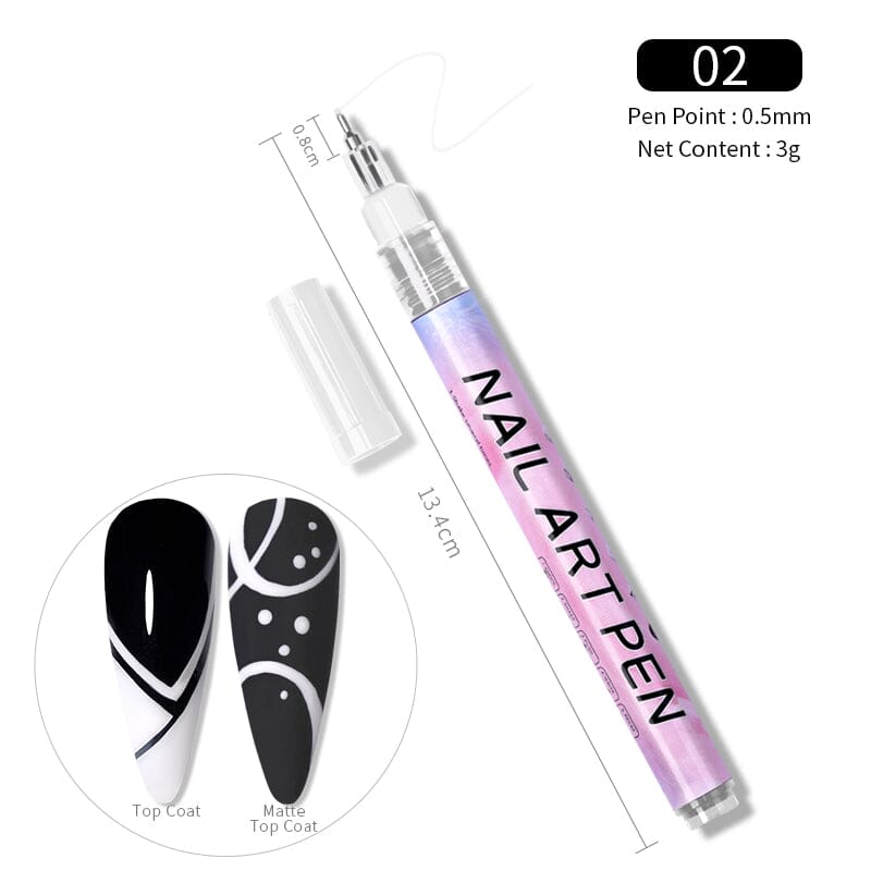 White Nail Art Drawing Pen Tools & Accessories No Brand 