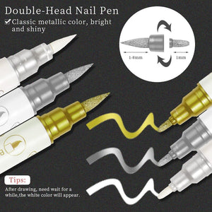 10 Colors Double Head Metal Painting Pen Tools & Accessories BORN PRETTY 