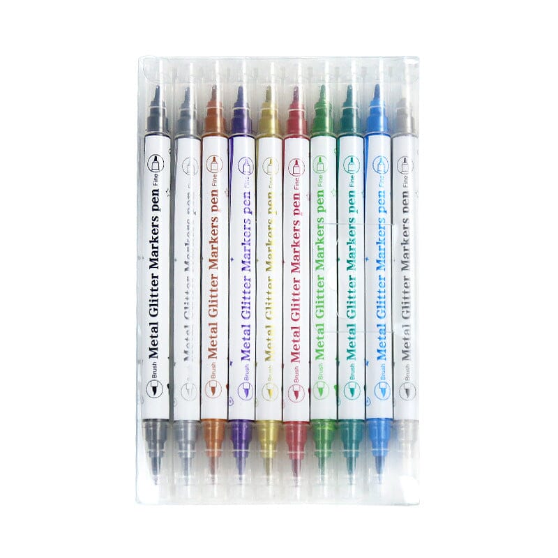 10 Colors Double Head Metal Painting Pen Tools & Accessories BORN PRETTY 