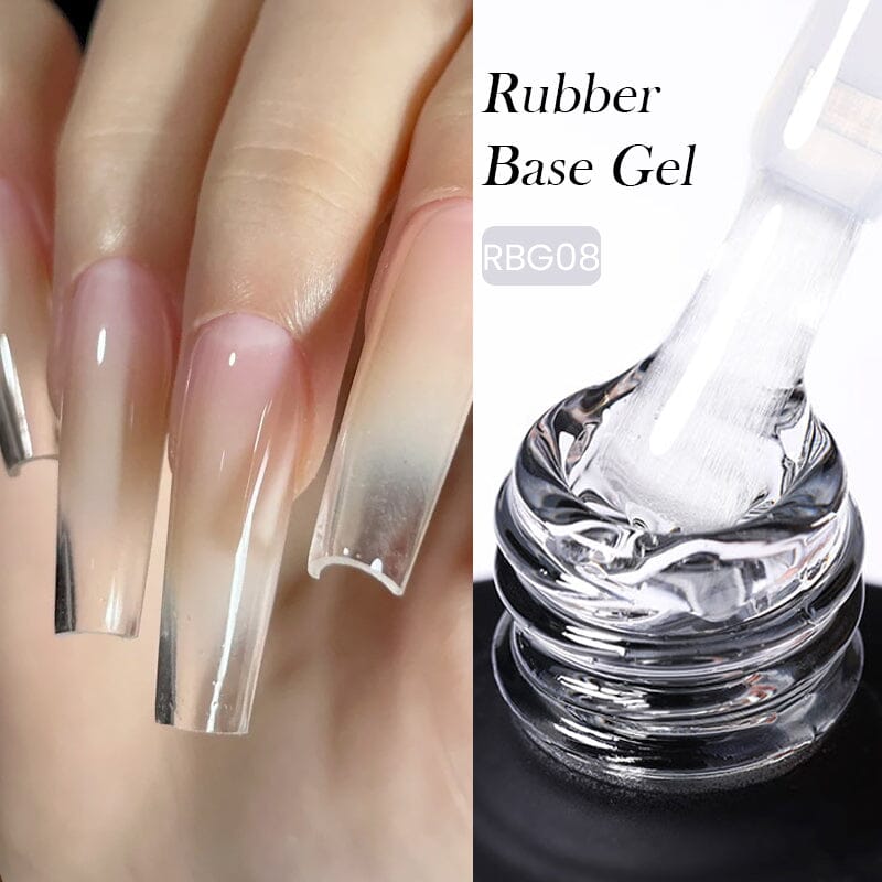 Clear Rubber Base Gel Polish RBG08 15ml Gel Nail Polish BORN PRETTY 
