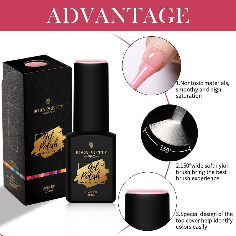 Rubber Base Gel 15ml Gel Nail Polish BORN PRETTY 