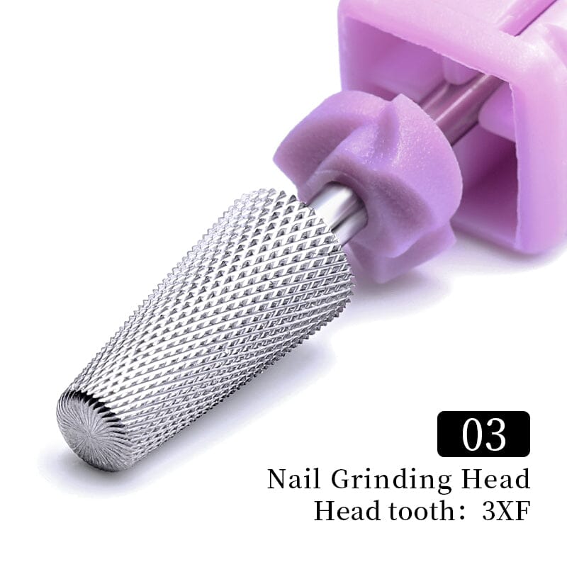 Nail Drill Bits Tungsten Carbide Tapered Flat Head 3XF Tools & Accessories No Brand 