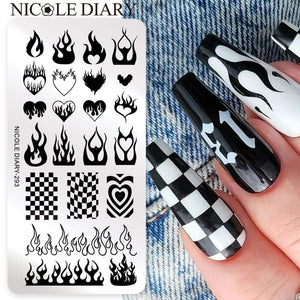 Stamping Plate NICOLE DIARY-293 Nail Stamping NICOLE DIARY 