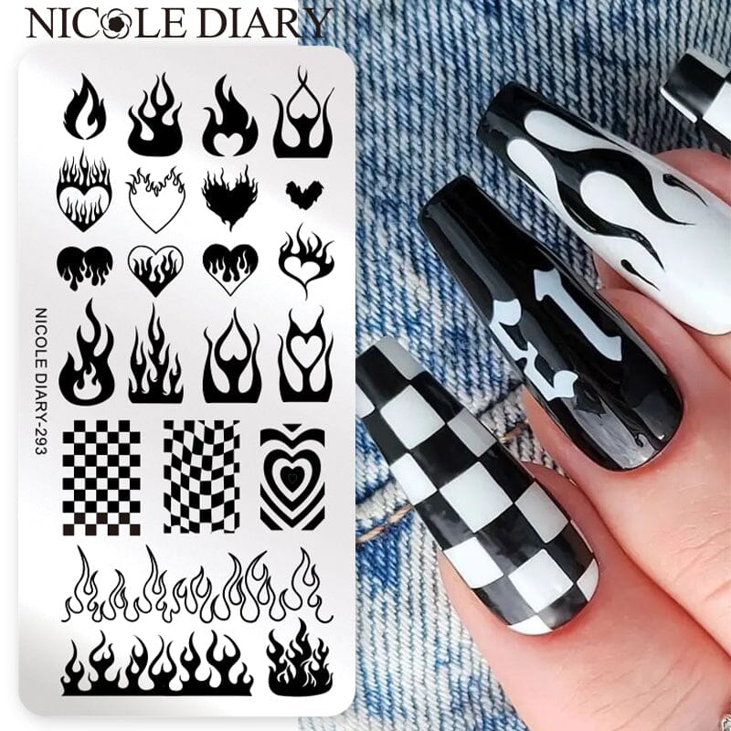 Stamping Plate NICOLE DIARY-293 Nail Stamping NICOLE DIARY 