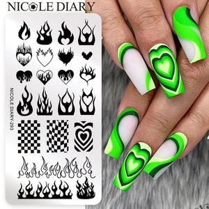 Stamping Plate NICOLE DIARY-293 Nail Stamping NICOLE DIARY 