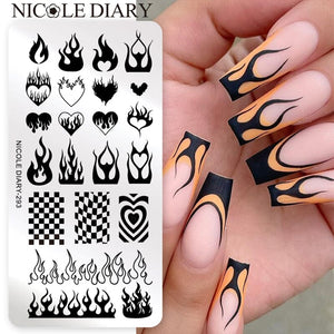Stamping Plate NICOLE DIARY-293 Nail Stamping NICOLE DIARY 