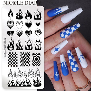 Stamping Plate NICOLE DIARY-293 Nail Stamping NICOLE DIARY 