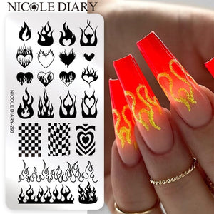 Stamping Plate NICOLE DIARY-293 Nail Stamping NICOLE DIARY 