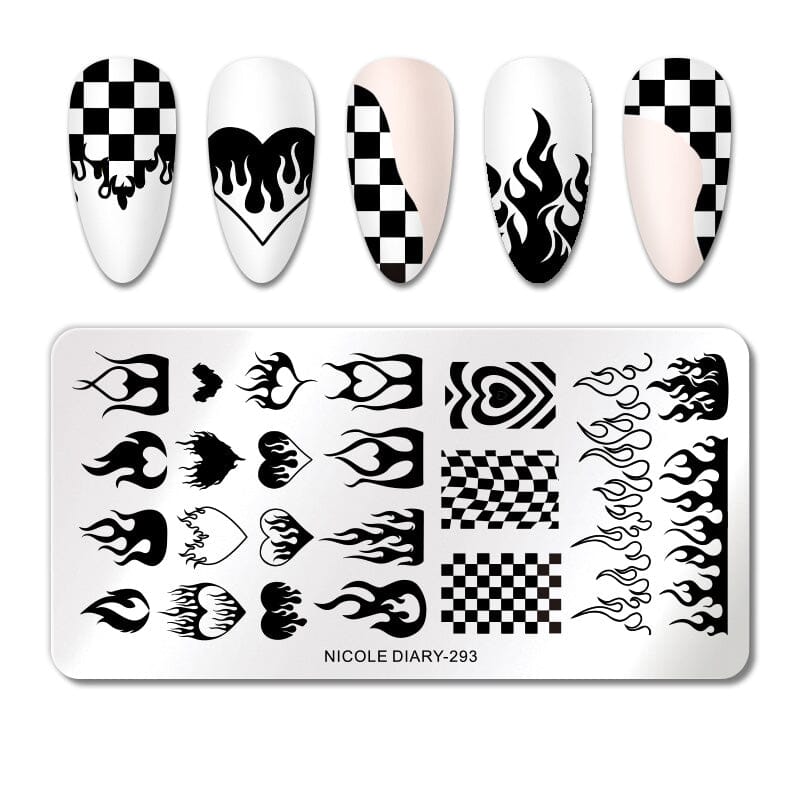 Stamping Plate NICOLE DIARY-293 Nail Stamping NICOLE DIARY 