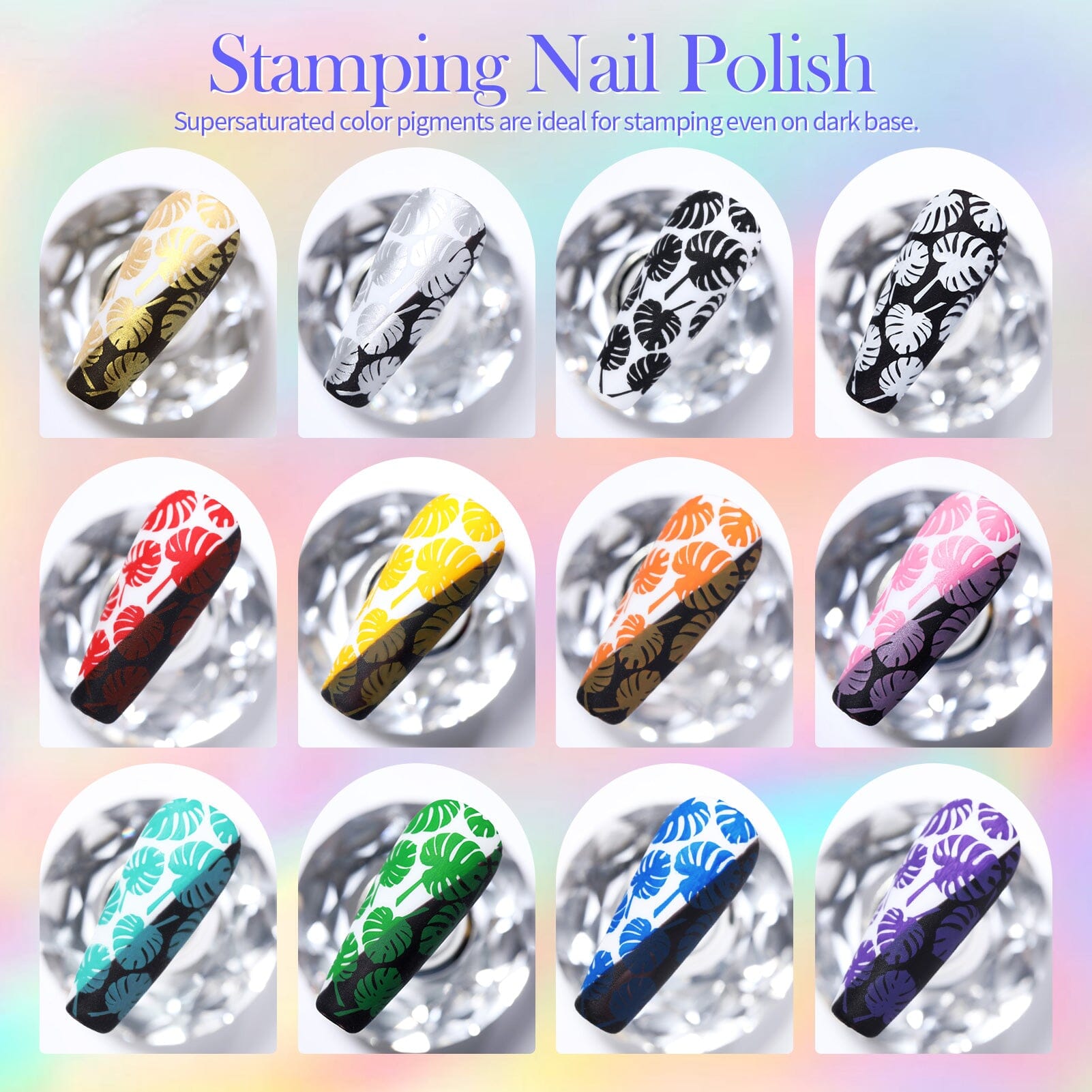 [US ONLY] 12 Colors Nail Stamping Polish Set Basic 10ml Nail Art BORN PRETTY 
