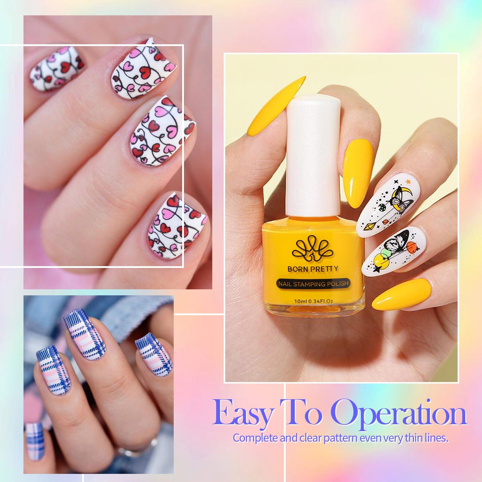 [US ONLY] 12 Colors Nail Stamping Polish Set Basic 10ml Nail Art BORN PRETTY 