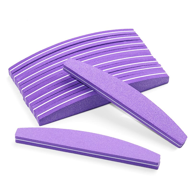 10pcs Purple Nail Files 100/180 Tools & Accessories No Brand 