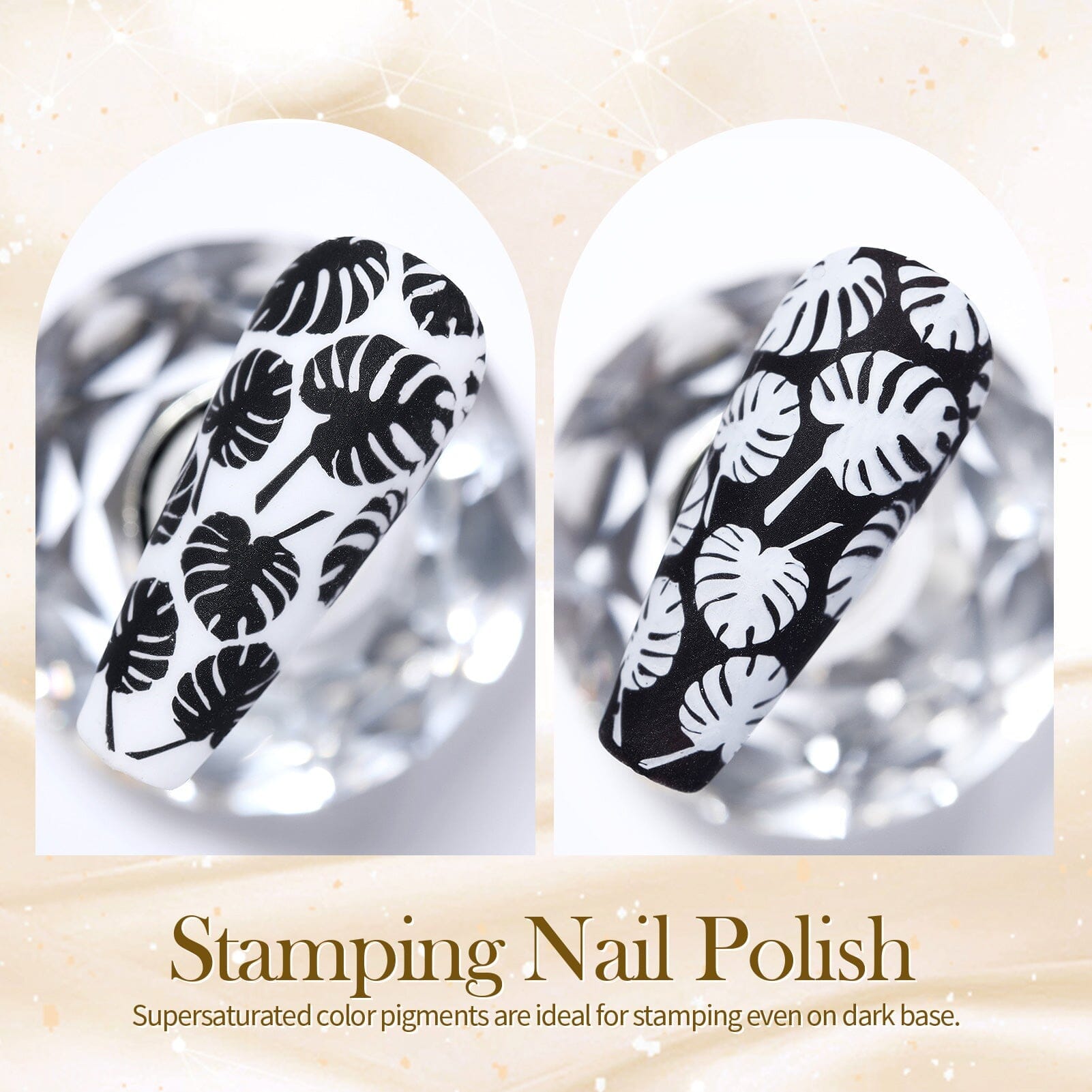 [US ONLY] 2 Bottles Black White Nail Stamping Polish 10ml Nail Polish BORN PRETTY 