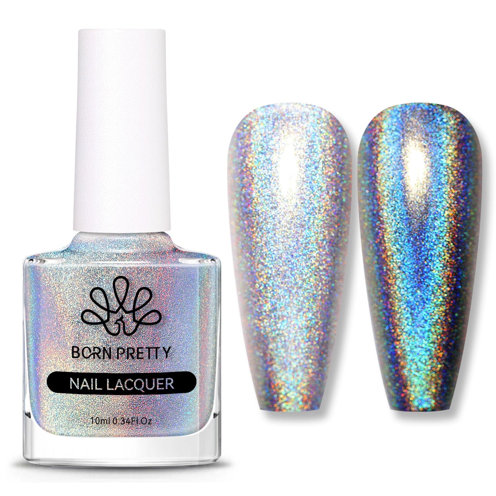 Silver Iridescent Nail Polish 10ml Nail Polish BORN PRETTY 