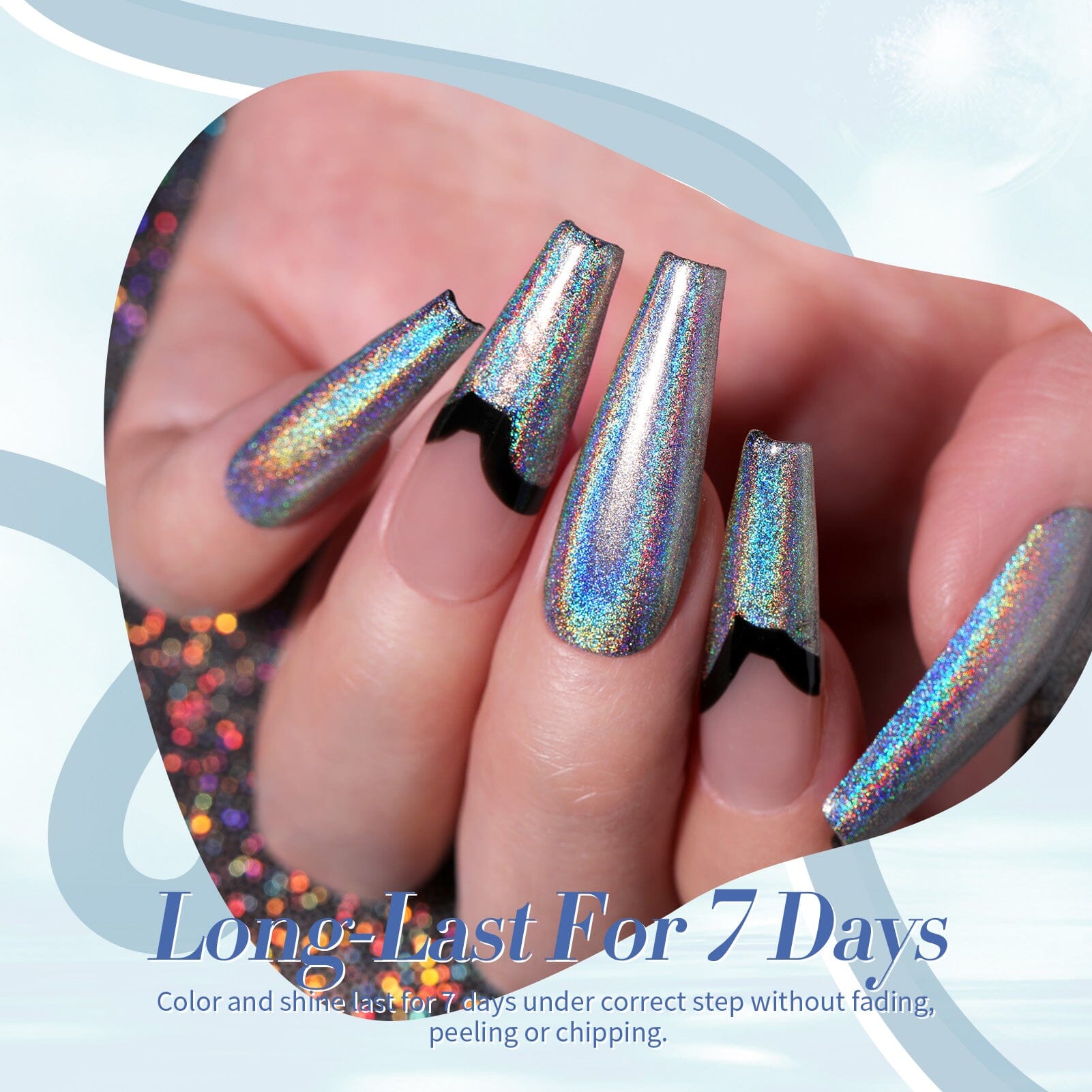 Silver Iridescent Nail Polish 10ml Nail Polish BORN PRETTY 