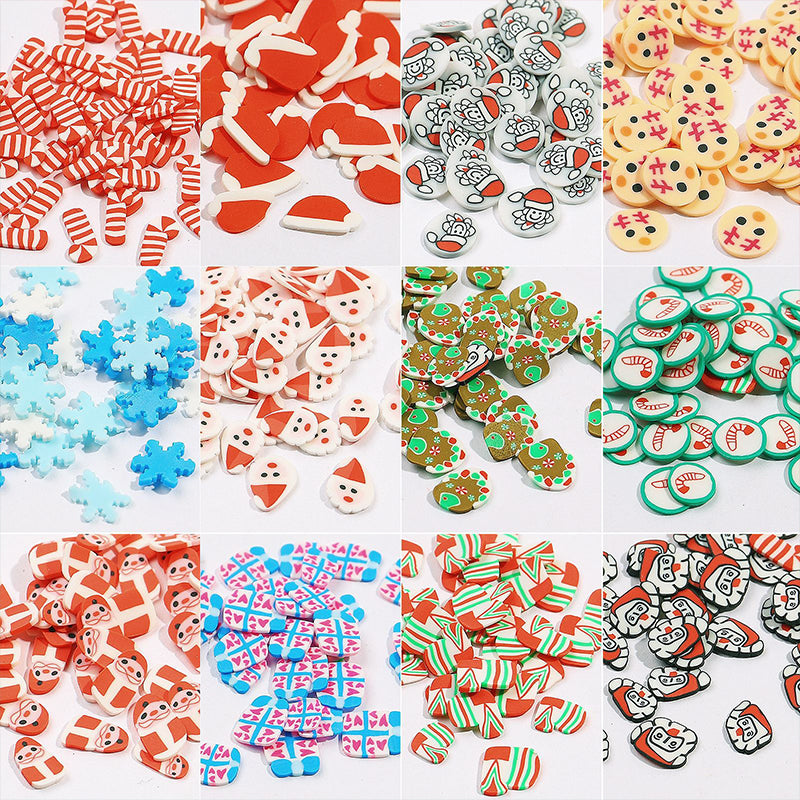 12 Fächer Weihnachten Nail Art Scheiben