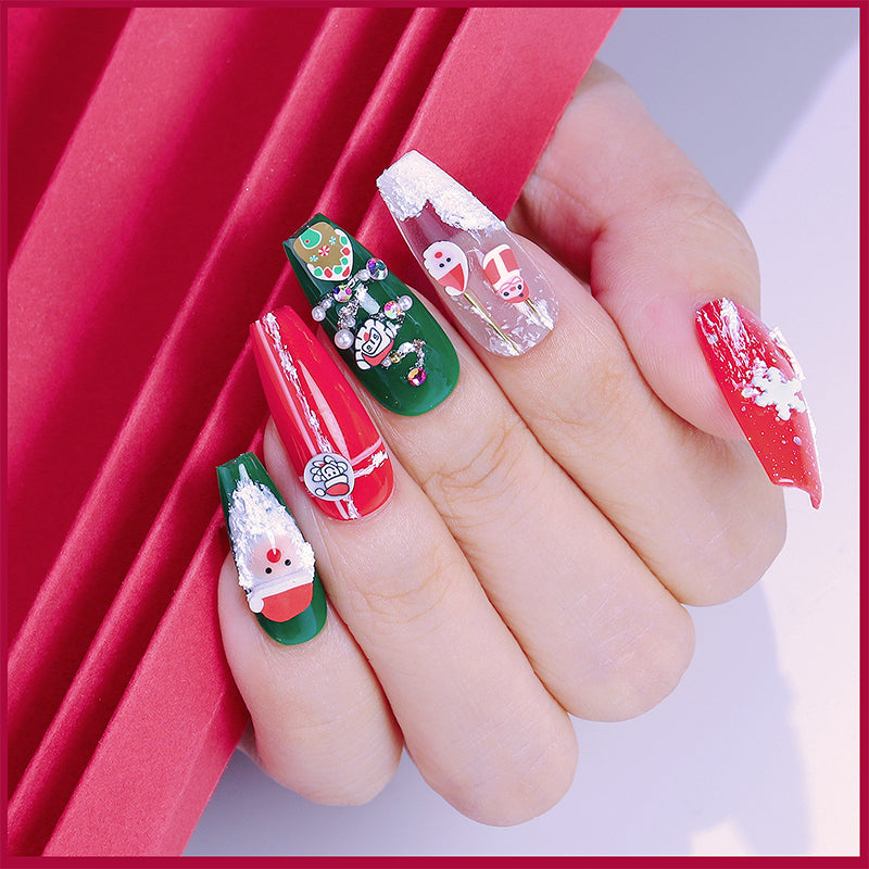 12 Grids Christmas Nail Art Slices