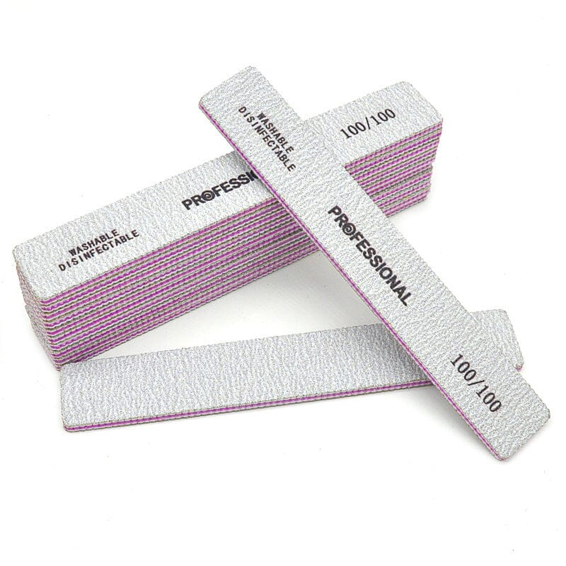 25pcs Rectangular Nail Files 100/100 Tools & Accessories No Brand 