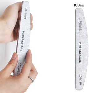 25pcs Half-moon Shaped Nail Files 100/180 Tools & Accessories No Brand 