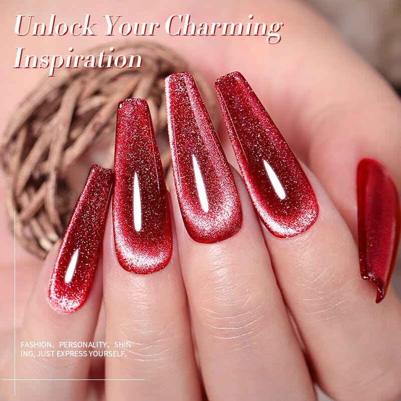 Cat Magnetic Gel Polish MY113 Cherry 10ml Gel Nail Polish BORN PRETTY 