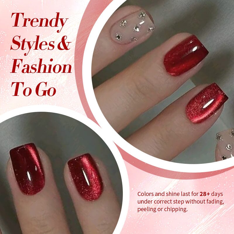 Cat Magnetic Gel Polish MY113 Cherry 10ml Gel Nail Polish BORN PRETTY 