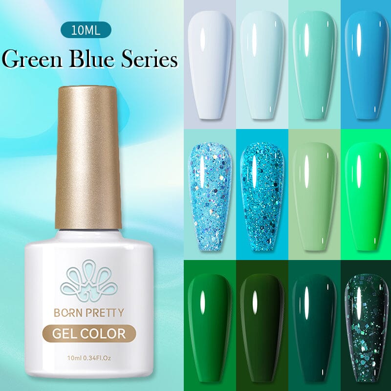 Green Blue Series Color Gel Polish 10ml Gel Nail Polish BORN PRETTY 