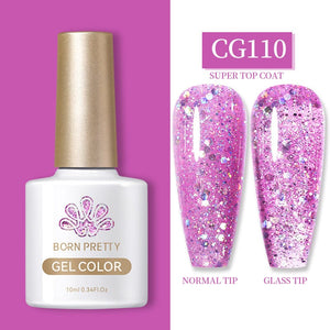 Purple Sequins Glitter Gel Polish CG110 10ml Gel Nail Polish BORN PRETTY 