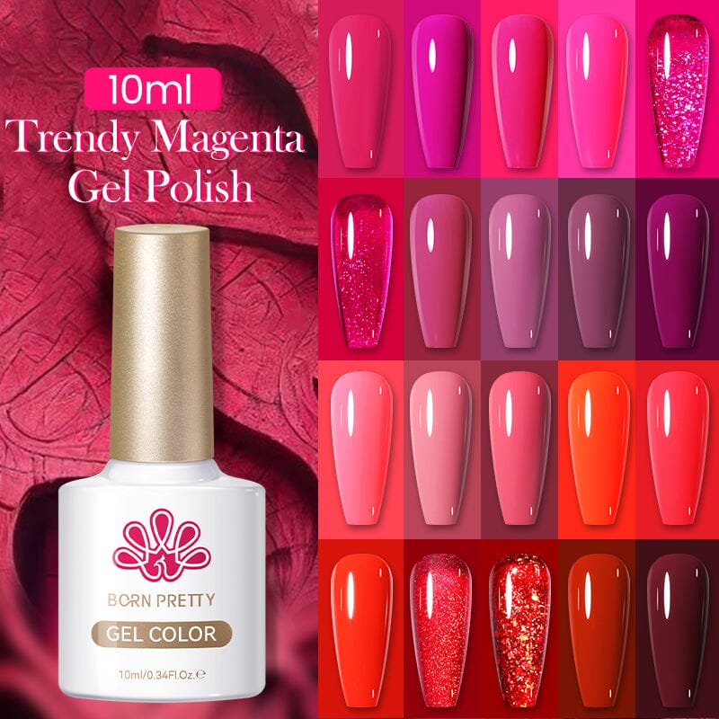 Trendy Magenta Gel Polish 10ml Gel Nail Polish BORN PRETTY 