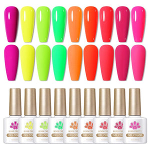 Neon Colors Gel Polish 10ml Gel Nail Polish BORN PRETTY 12 Colors 