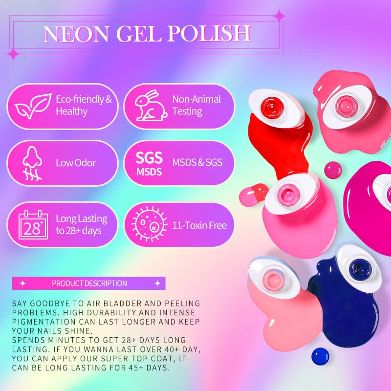 Neon Colors Gel Polish 10ml Gel Nail Polish BORN PRETTY 